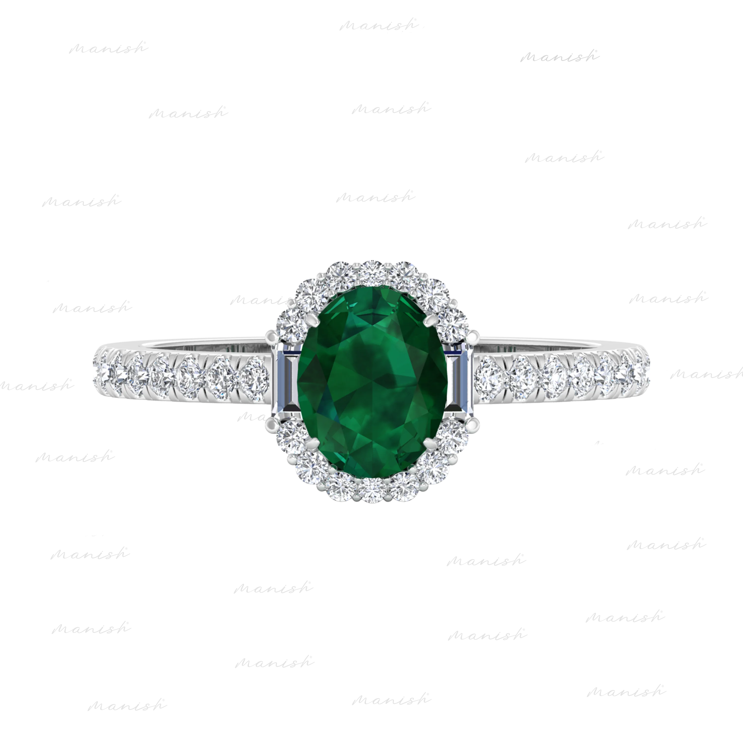 Ezri Diamond and Emerald Ring